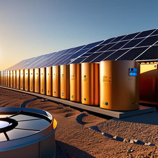 Various methods for solar energy storage.