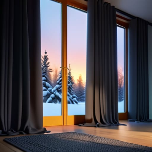 Regulating room temperature with thermal curtains.