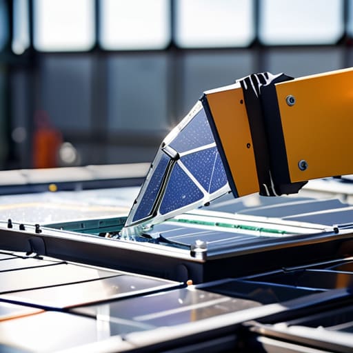 Process of solar panel recycling.